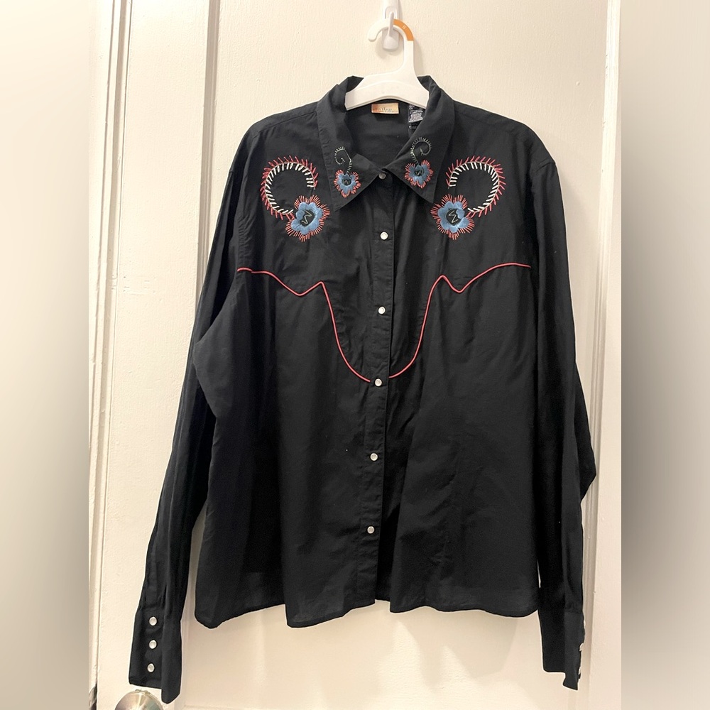 Rhythm And Blues Embroidered Pearl Snap Shirt